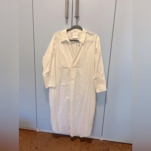 RAY BEAMS White cotton shirt dress